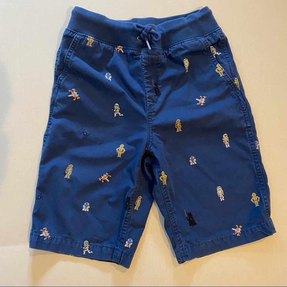 GAP Star Wars Shorts Blue Chewy C-3PO R2-D2 Boys Sz XXL